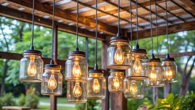 Hanging Mason Jar Lights