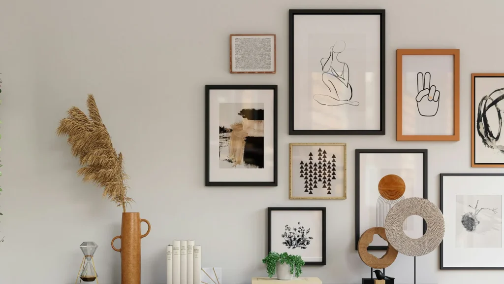 How To Hang Multiple Pieces Of Art On A Wall 476085 1600x