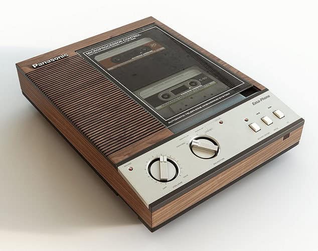 Vintage Panasonic Answering Machine 3d Model B76336e948