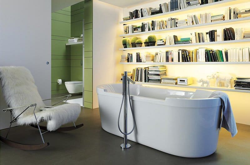 Bookshelves In The Shower