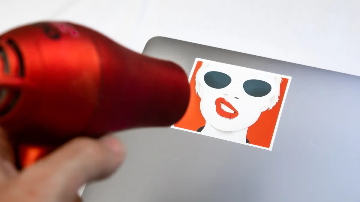 Hair Dryer To Remove Stickers And Labels