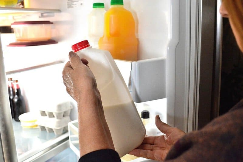Store Dairy On The Middle Shelf