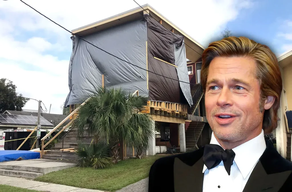 Brad Pitt Make It Right Foundation Damaged Houses New Orleans Pp