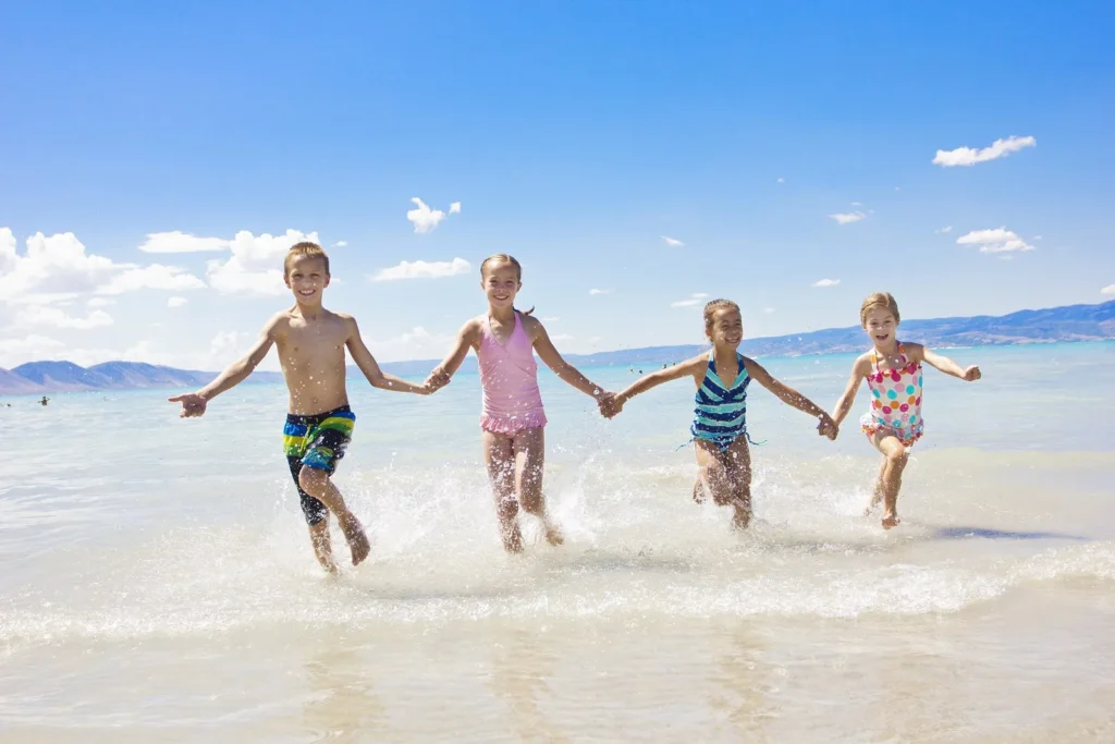 Kids Playing Beach