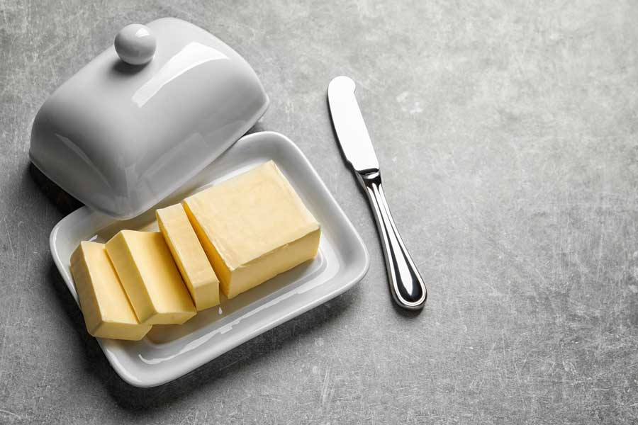 Butter In A Dish And A Stick