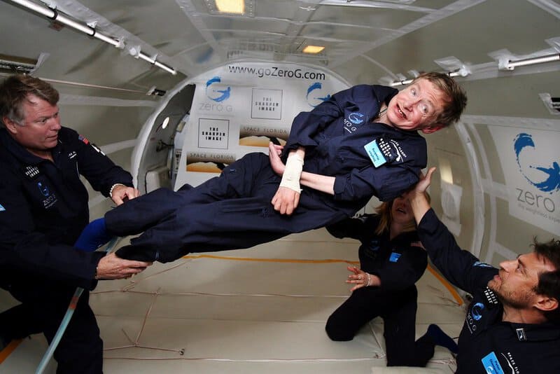 Released to public: physicist stephen hawking in zero gravity by jim campbell, aero news network (nasa)