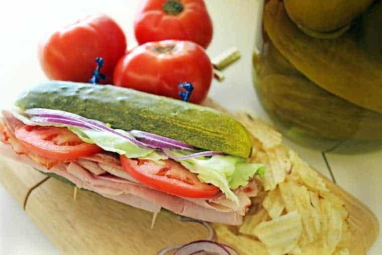 16. Pickles on Sandwiches