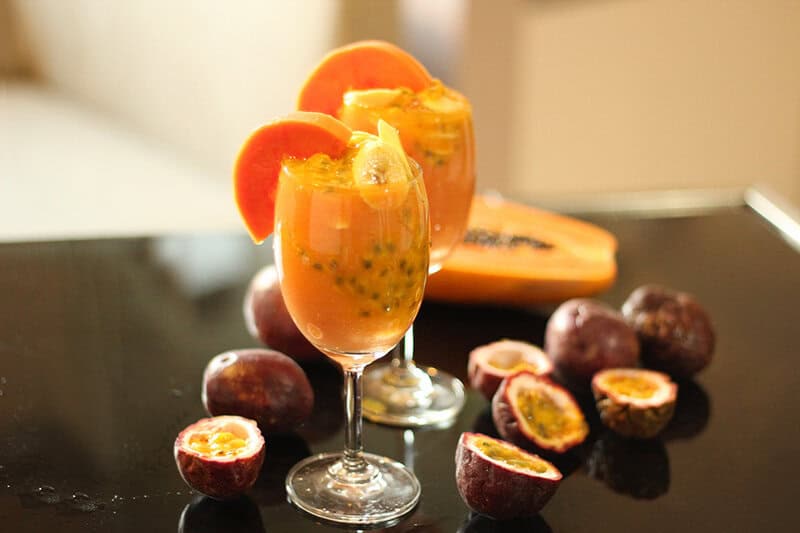 The global girl smoothie recipe raw vegan passion fruit papaya vitamic c slider