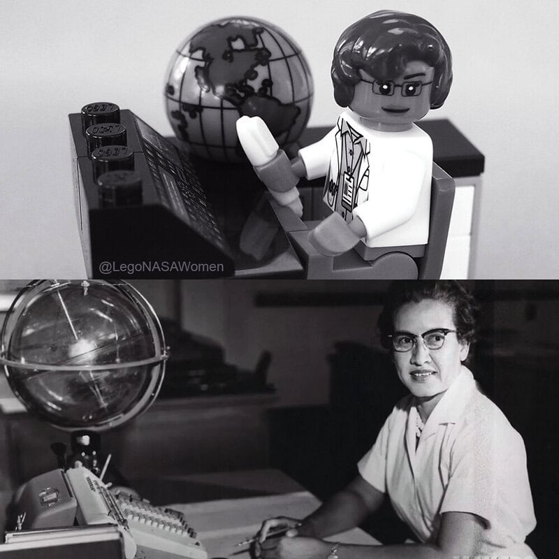 Women of nasa on lego ideas katherine johnson in lego and irl