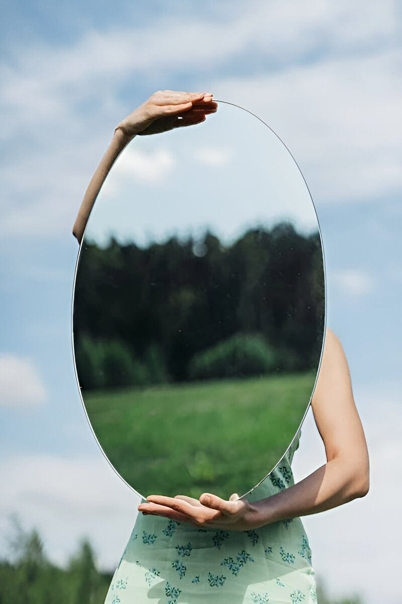 19. Frameless Oval Mirror