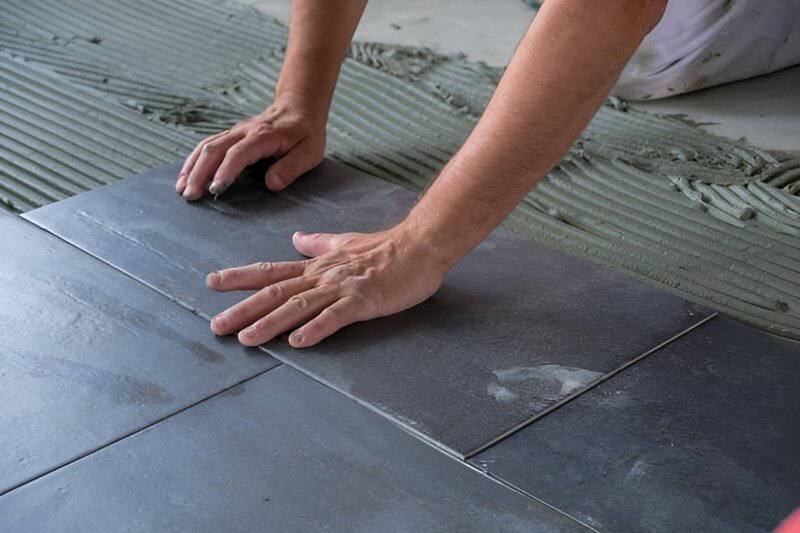 5. Tiling the Bathroom Floor