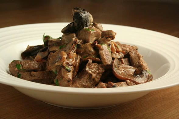 Beef stroganoff