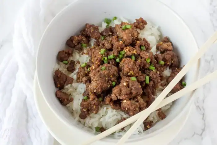 Easy korean beef rice bowl 2 700x467