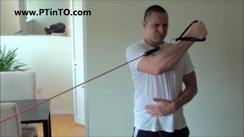 Resistance band chest fly