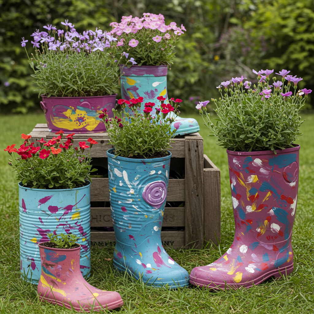 6. Upcycling-Blumentöpfe