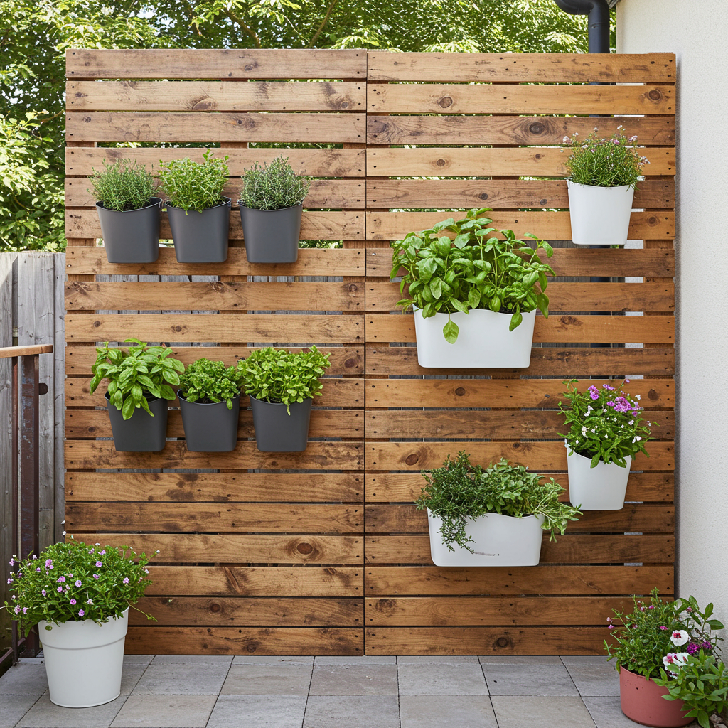 19. DIY-Gartenwand aus Holz