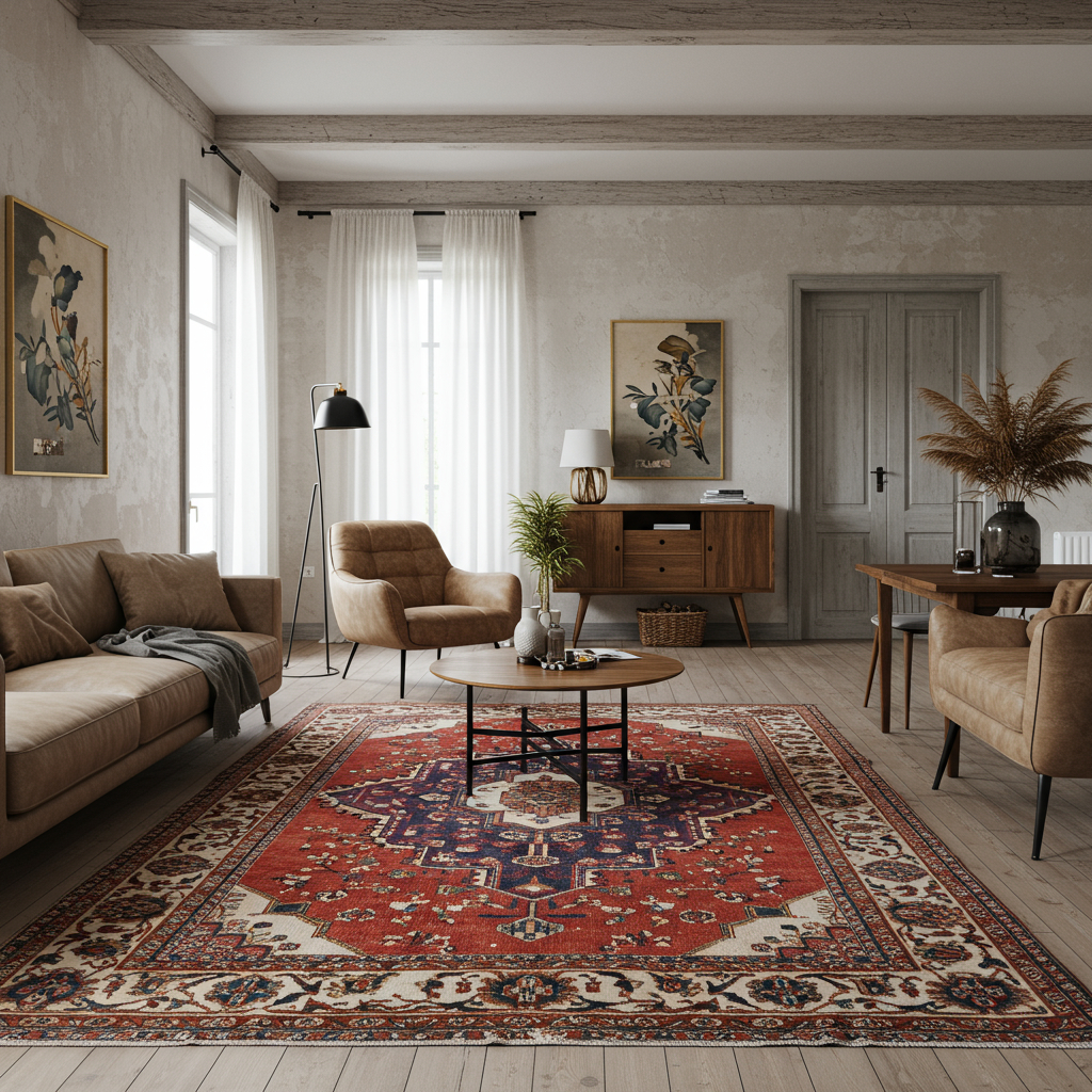 13. Schaffe fließende Übergänge mit Teppichen