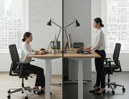 Wie viel Zeit sollte man im Sitzen und Stehen verbringen?