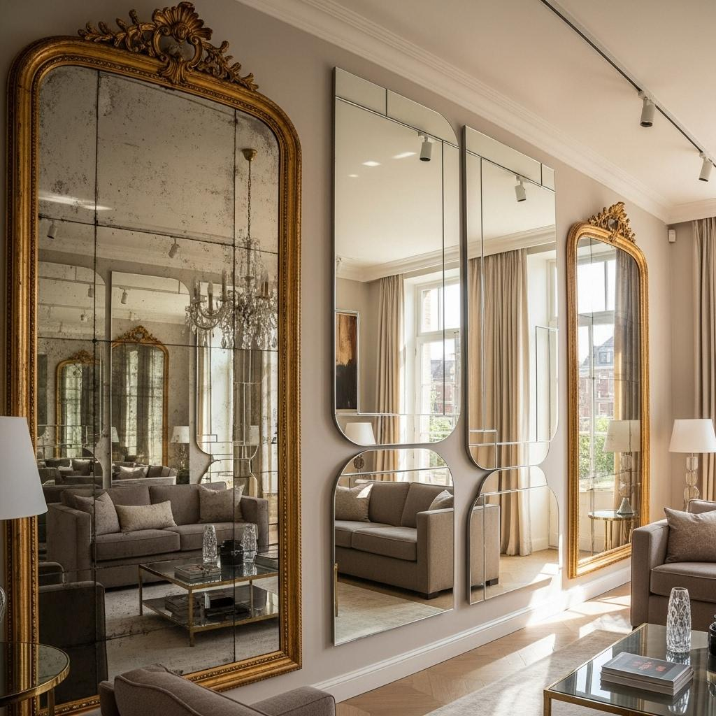 2. Wände mit eleganten Spiegeln aufwerten