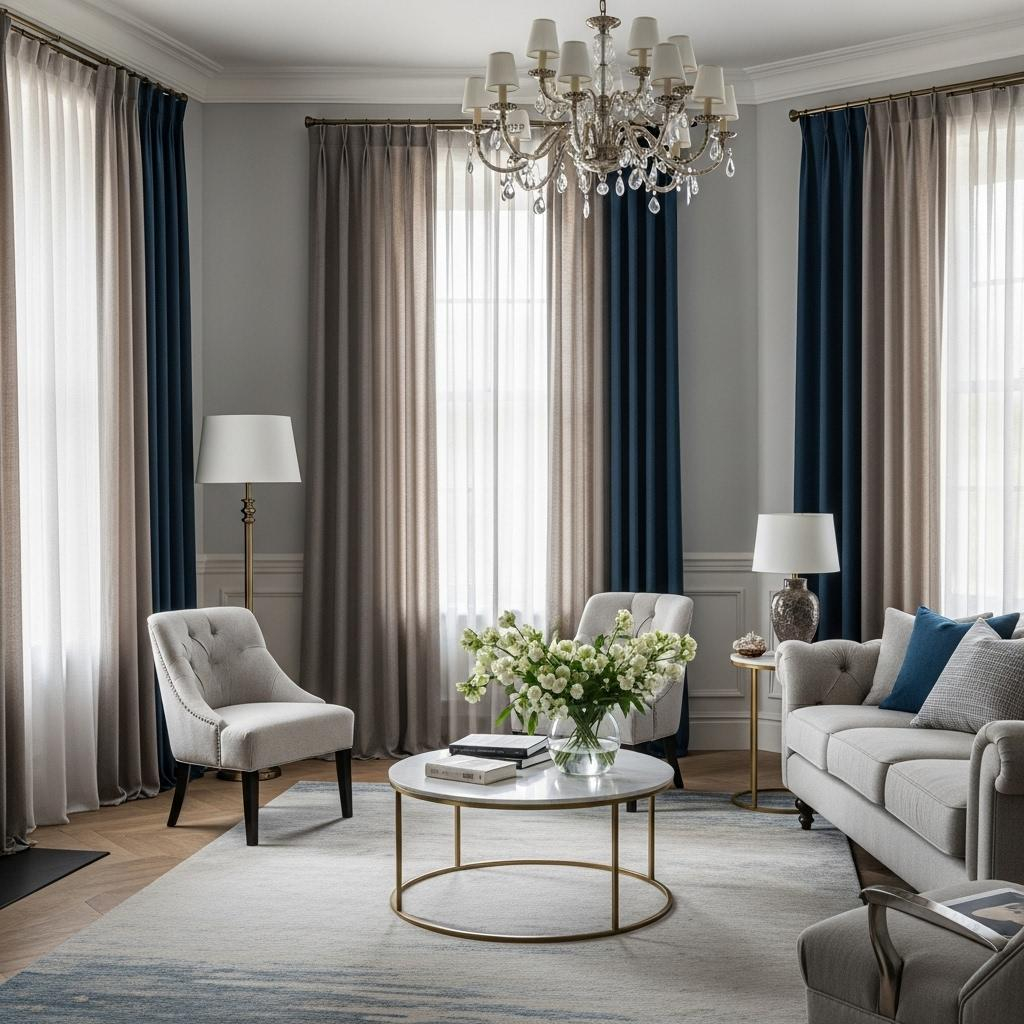 4. Stilvolle Vorhänge aus schweren Stoffen