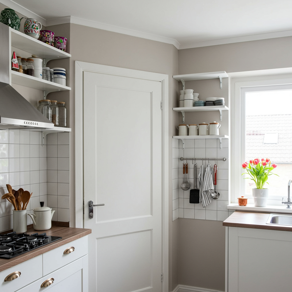 4. Regale über Tür und Fenster