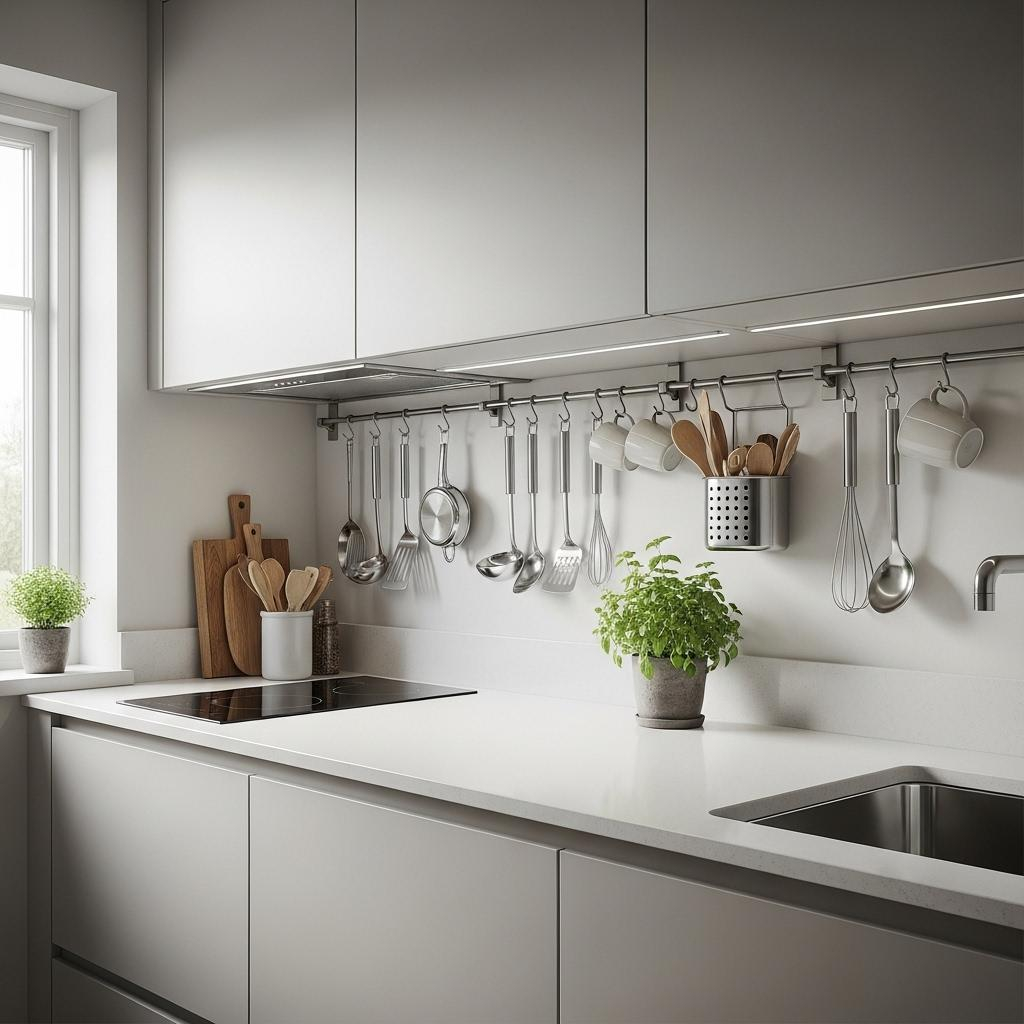 7. Haken unter den Oberschränken