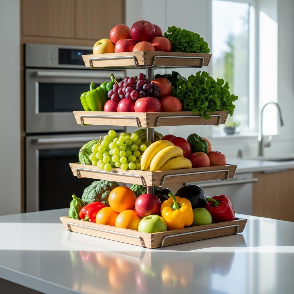 17. Mehrstöckige Obst- und Gemüseschalen