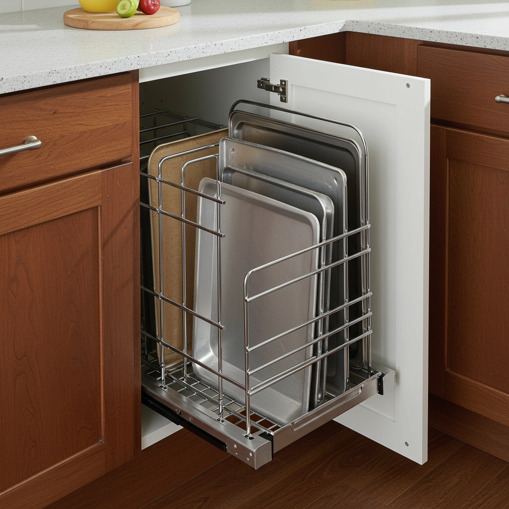 19. Aufbewahrung für Backbleche und Tabletts