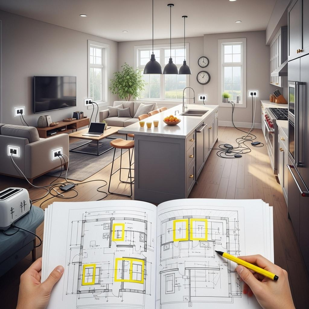 12. Falsche Platzierung von Steckdosen und Anschlüssen