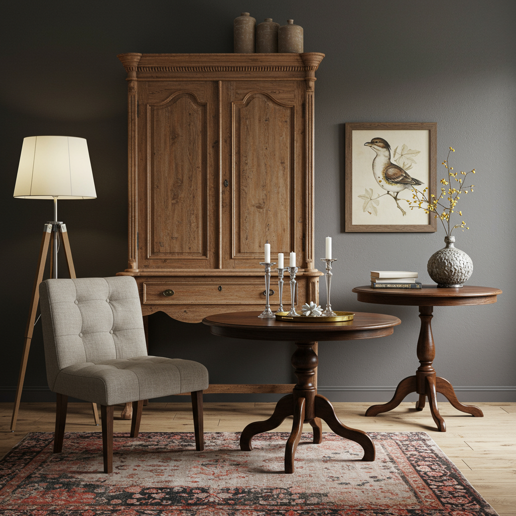 Schritt 8: Vintage-Möbel und moderne Accessoires kombinieren