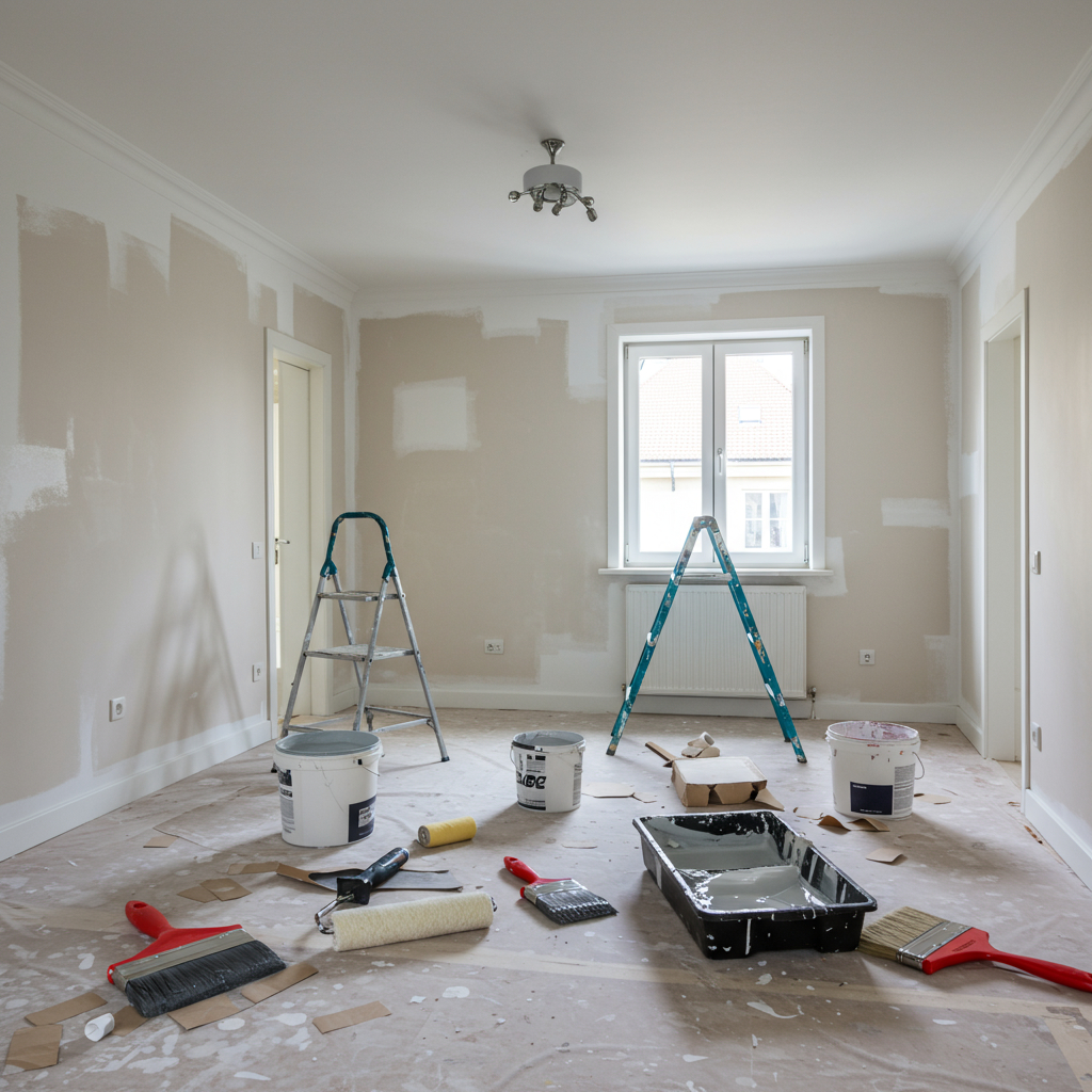 3. Wände und Decken streichen