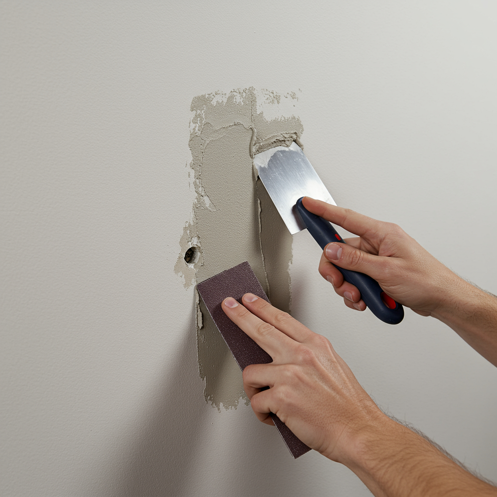 6. Kleine Löcher und Risse in Wänden ausbessern