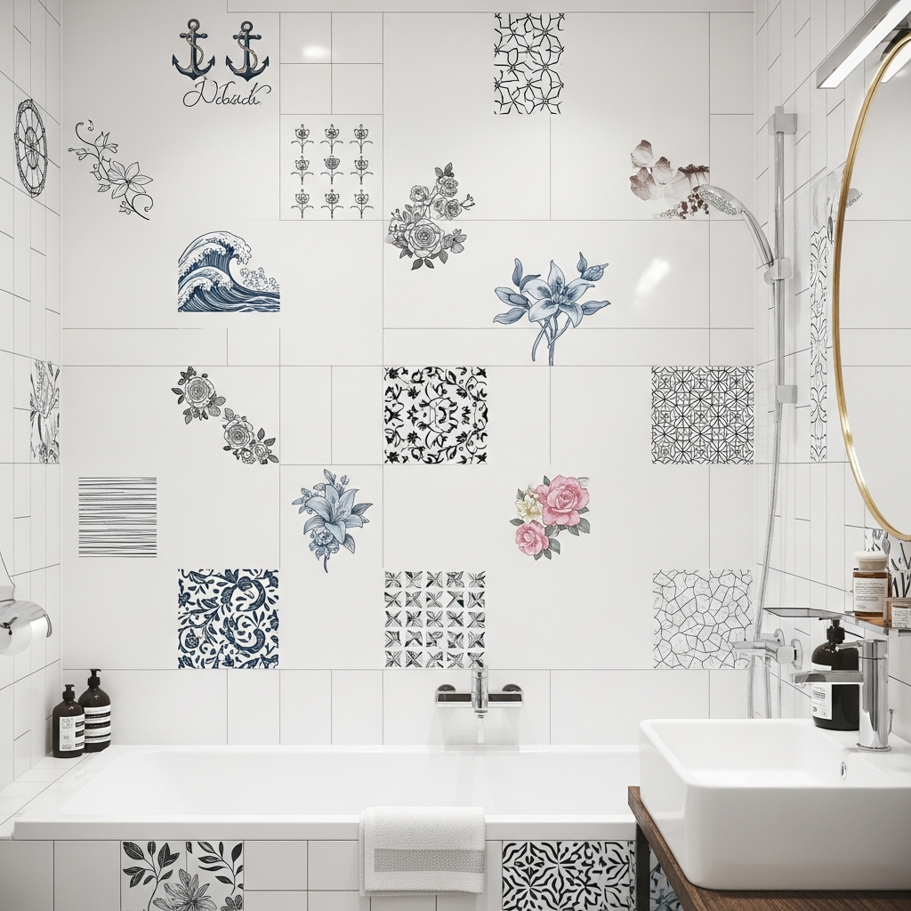 10. Wandtattoos oder Fliesenaufkleber