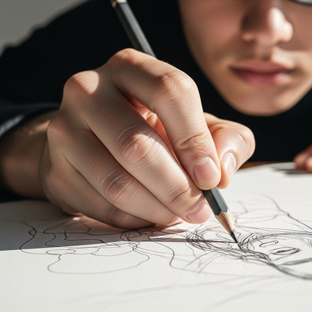 1. Blindzeichnen üben