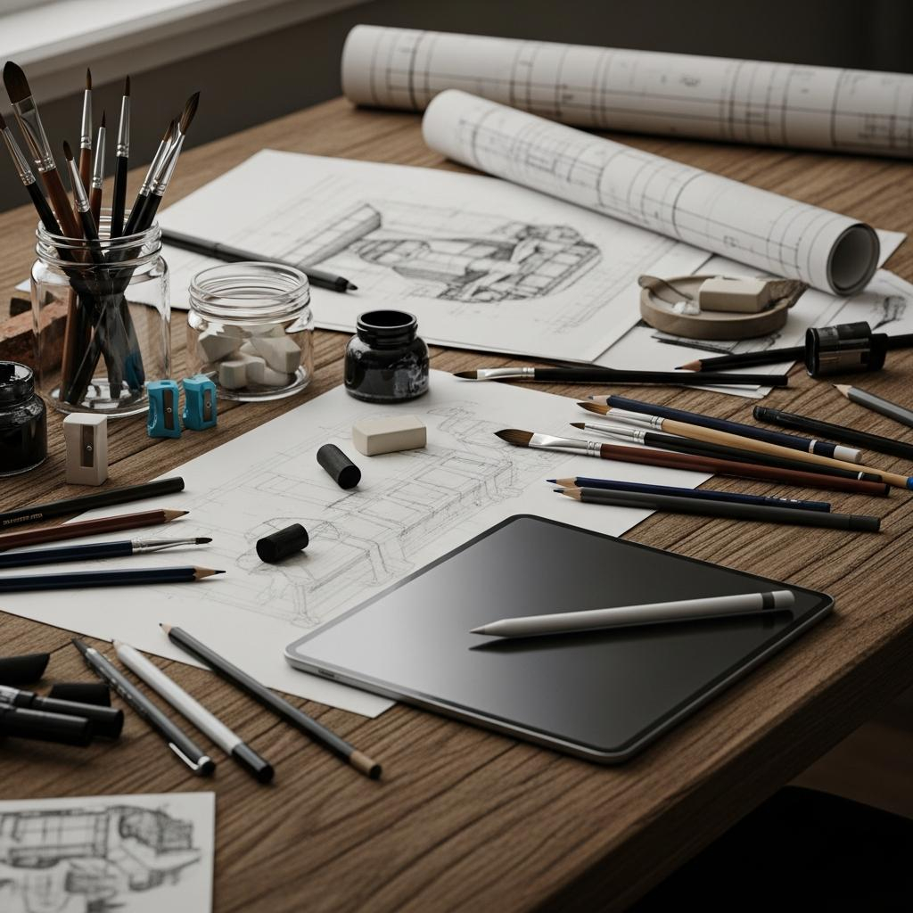 6. Verschiedene Zeichenwerkzeuge ausprobieren