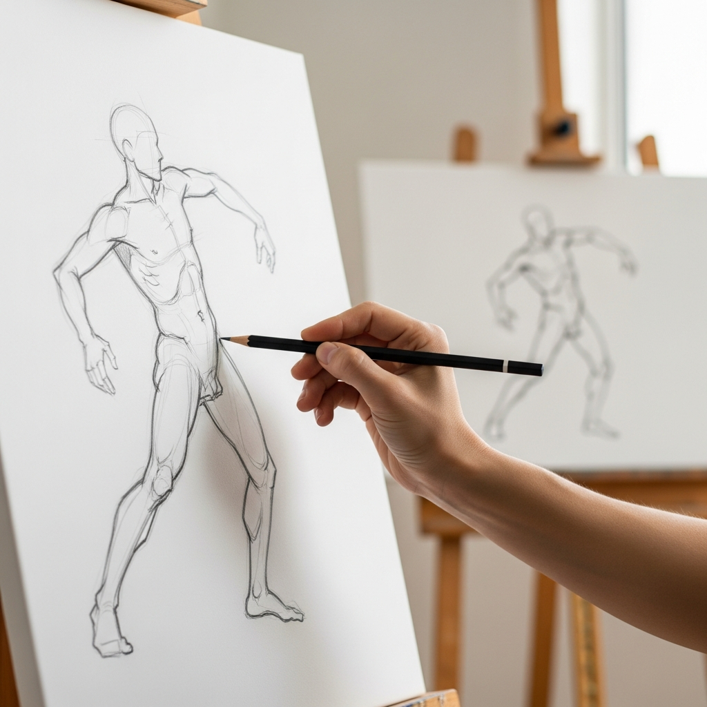 8. Zeitlich begrenzte Studien (Gestenzeichnen)