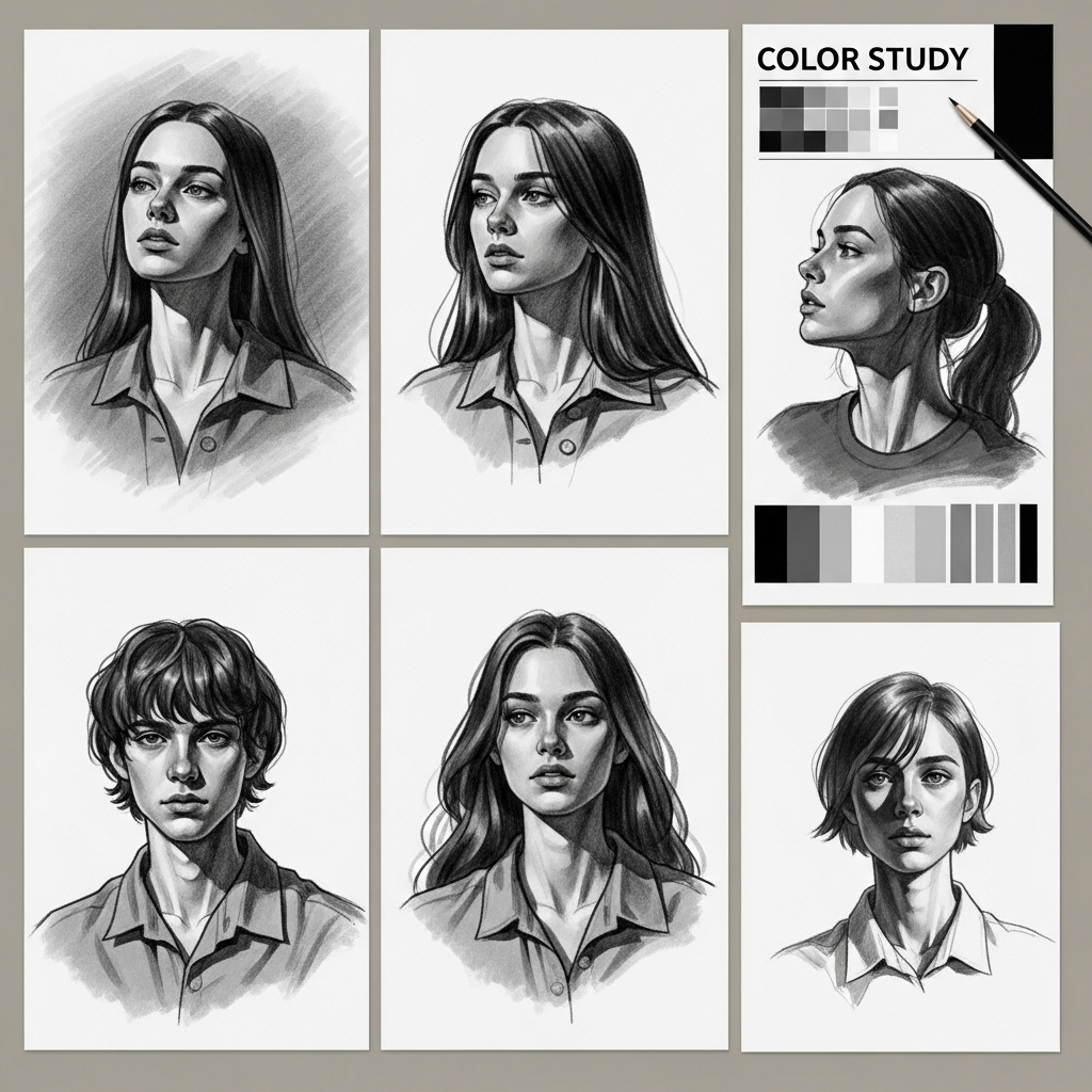 10. Farbstudien und Schattierungen