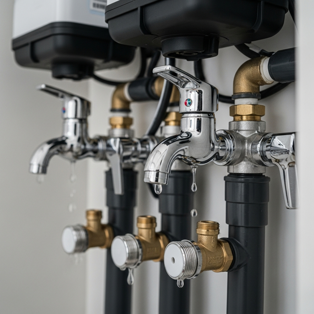 5. Wasserhähne und Leitungen auf Undichtigkeiten prüfen